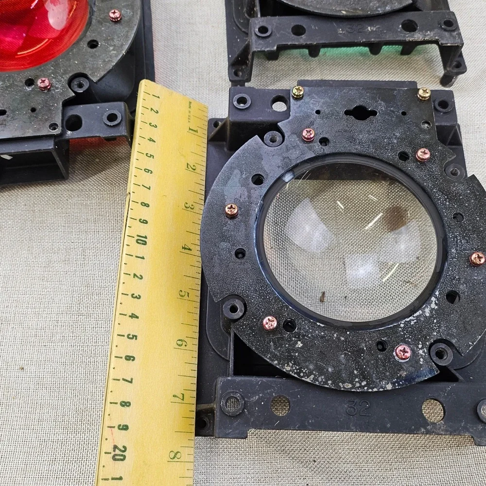 Vtg Red Green Clear Signal Light Lamp Lens P265 CRC Assembly Part Lot of‎ 3